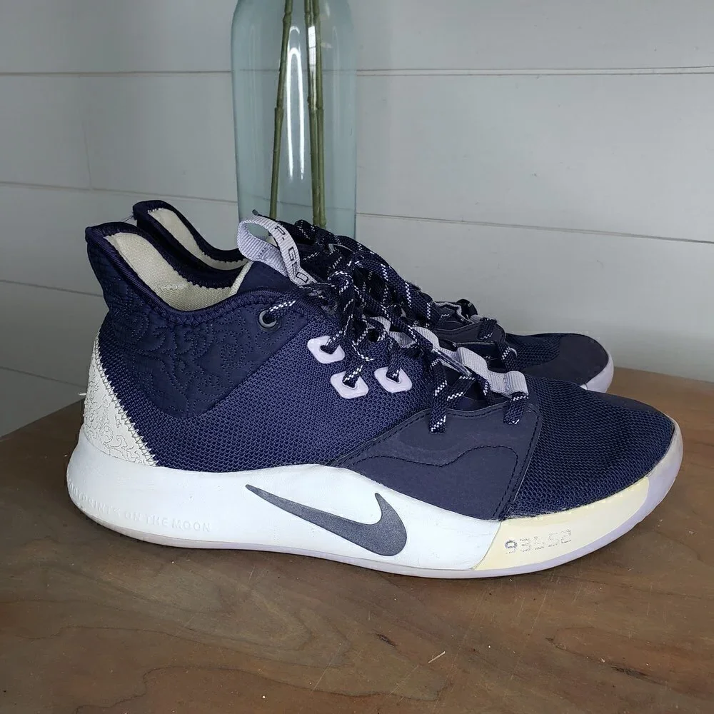 Nike Zoom PG 3 Navy White P. George 93552 Sneakers Size 8